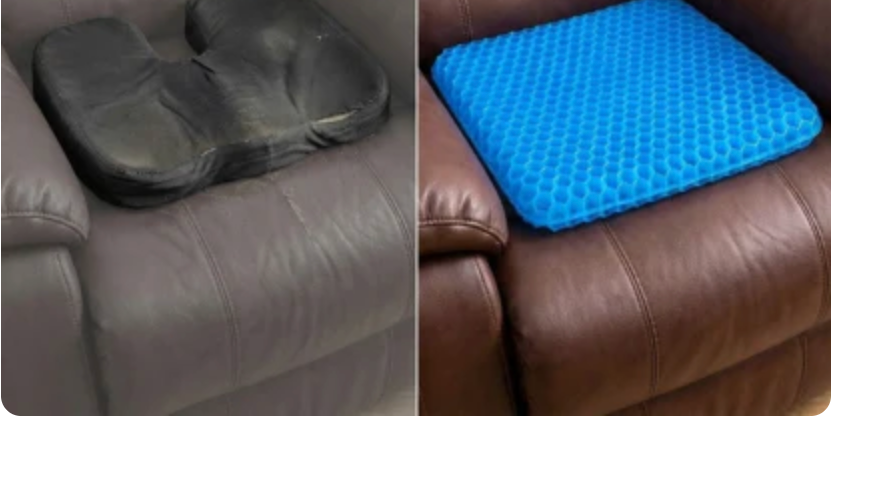 Worn foam cushion versus the gel cushion
