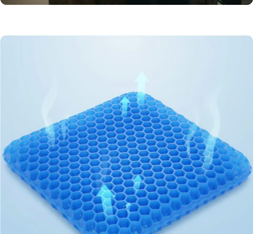 Gel grid cushion with airflow